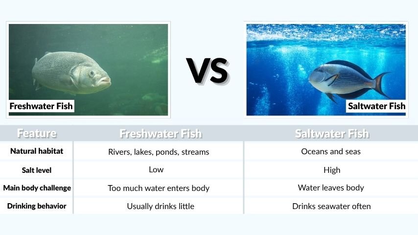 Freshwater vs Saltwater Fish: Main Differences
