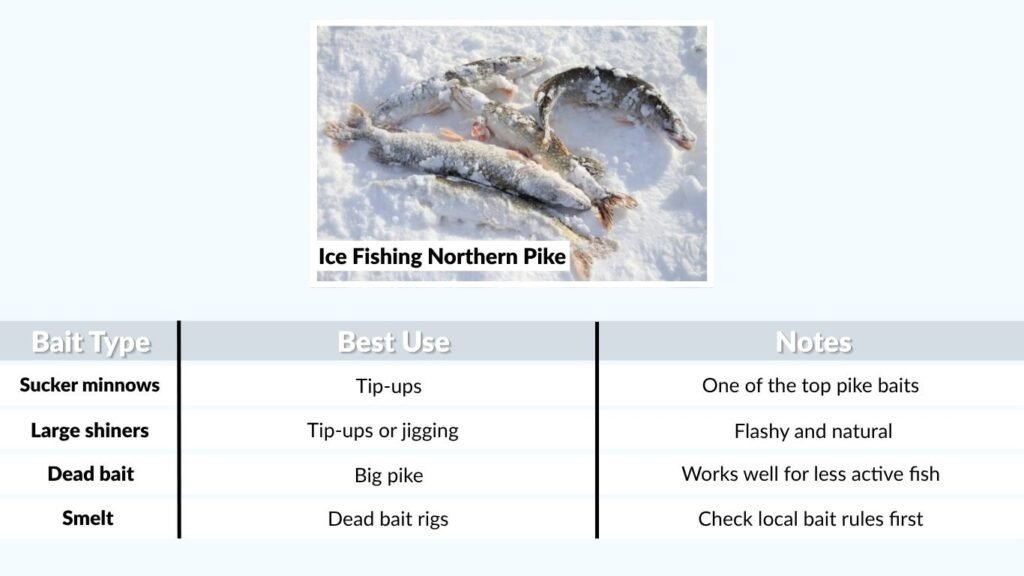 Best Bait for Ice Fishing Northern Pike