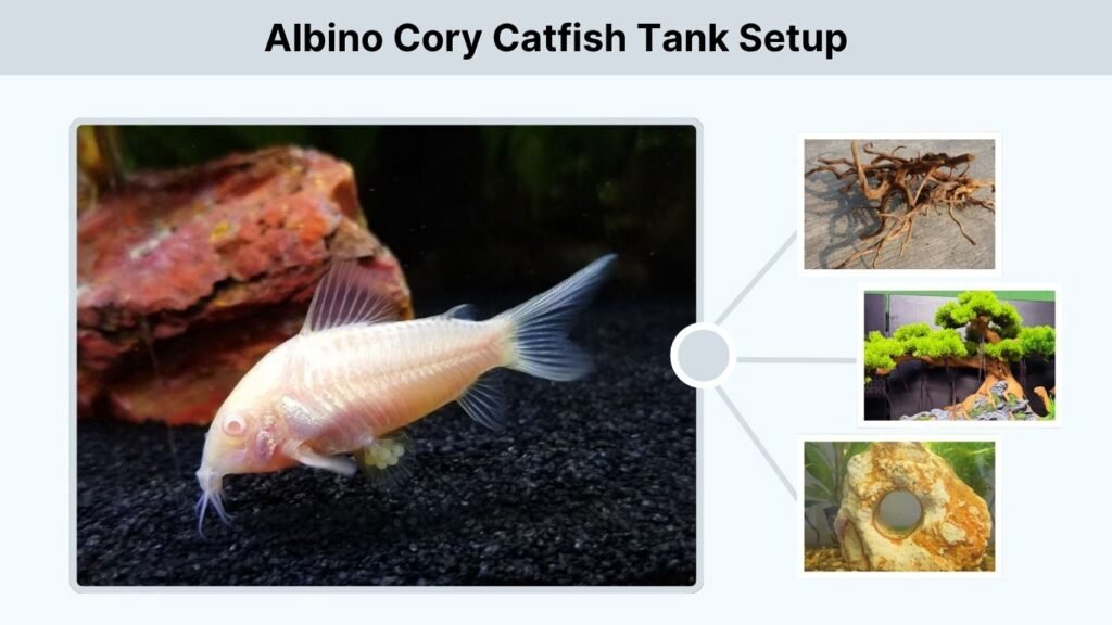 Albino Cory Catfish Tank Setup