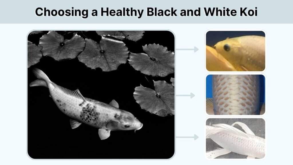 Choosing a Healthy Black and White Koi