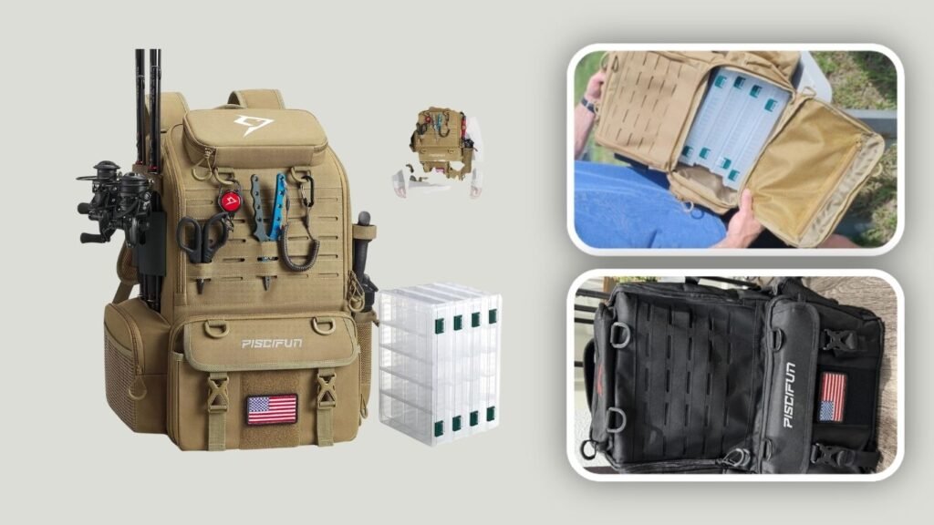 Piscifun Fishing Backpack with Rod Holders