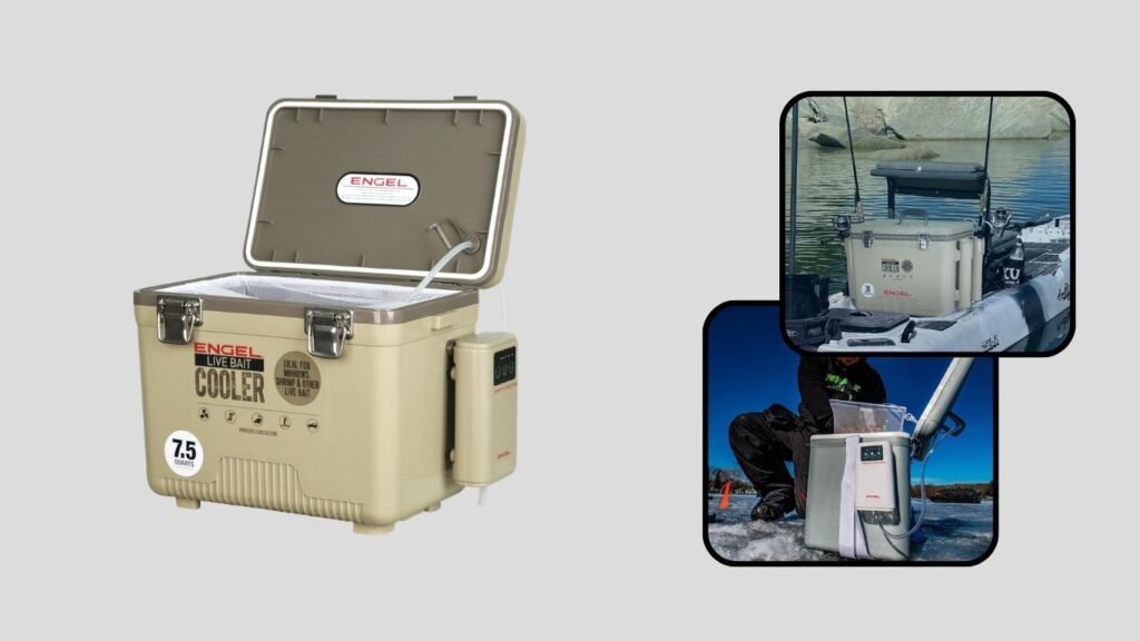 ENGEL 13-Quart Live Bait Cooler with Rechargeable Aerator