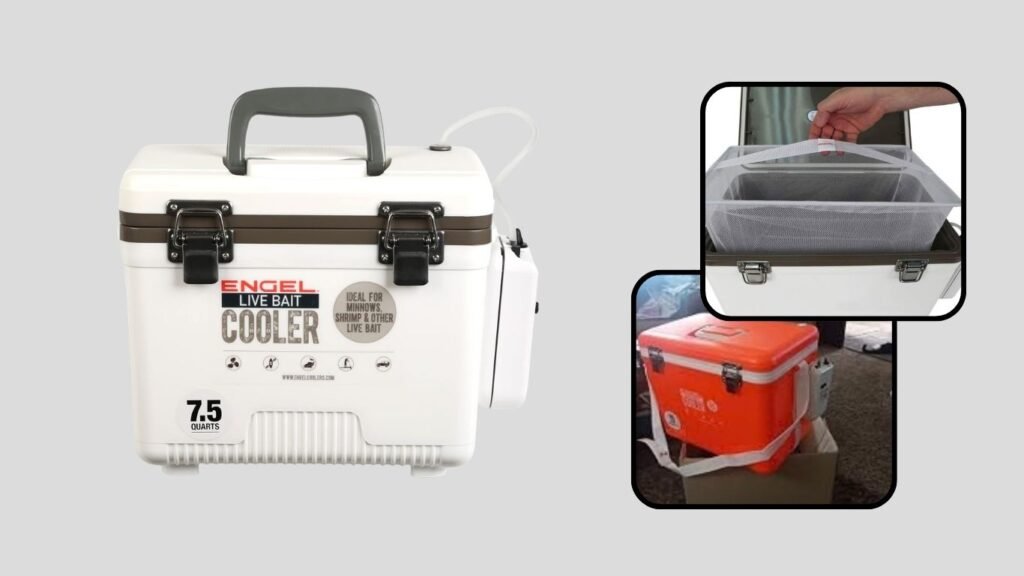 ENGEL 7.5-Quart Live Bait Cooler with 2-Speed Aerator