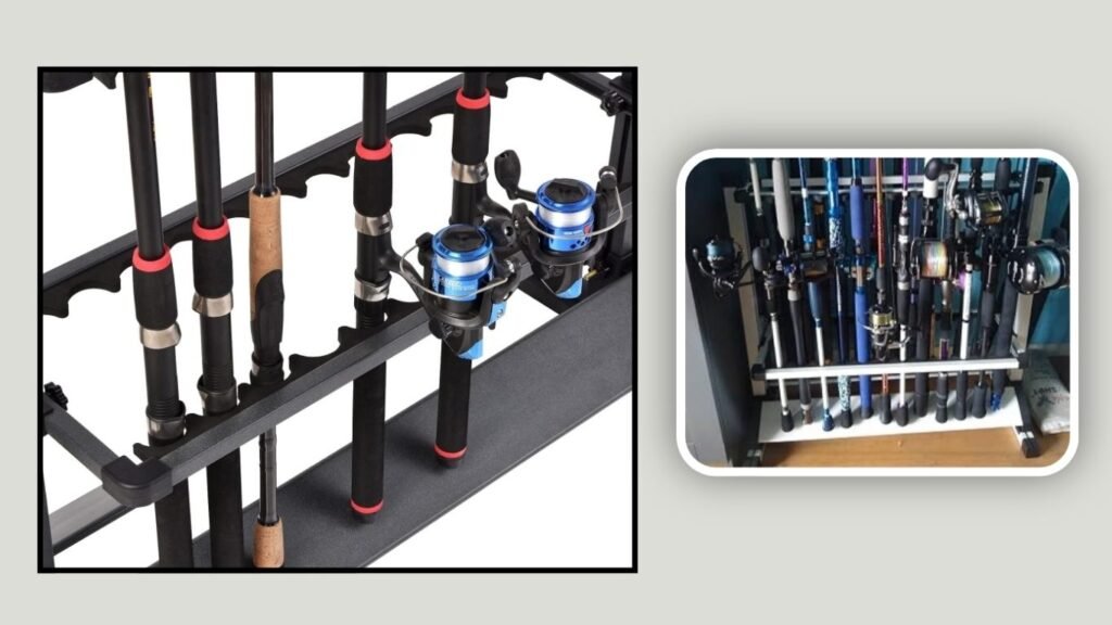 JOYWAVE Aluminum Fishing Rod Rack – Best for Lightweight High-Capacity Storage