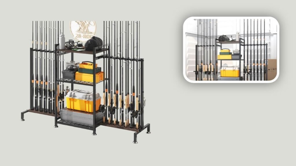  Rotating Fishing Rod Holder & Equipment Organizer