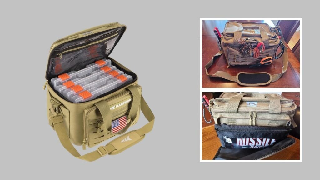 4. KastKing Karryall Fishing Tackle Bag with Four 3600 Trays