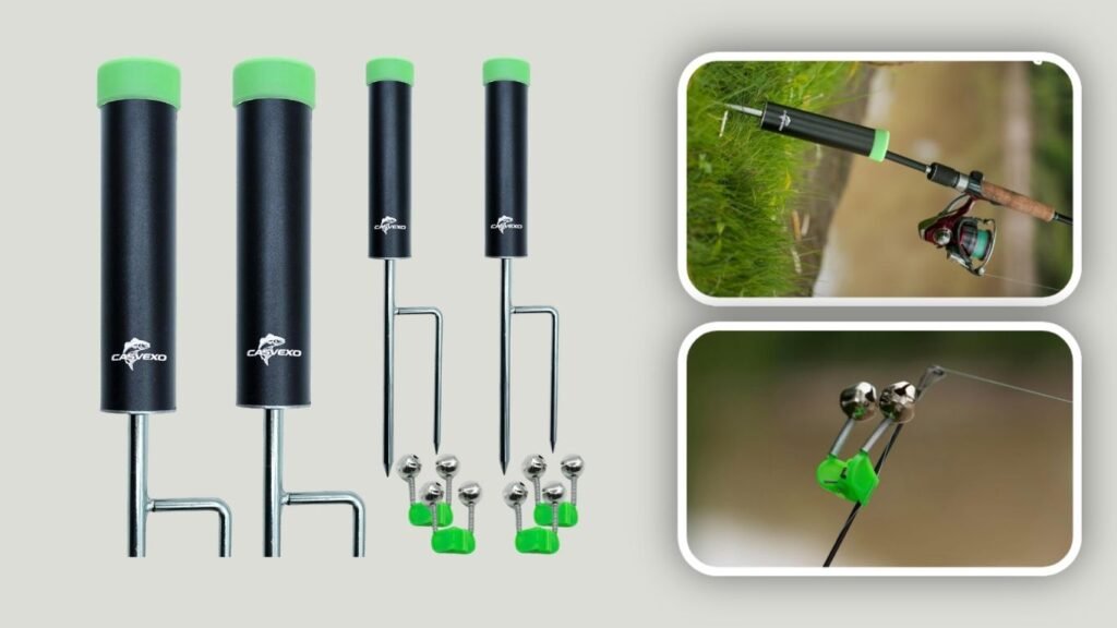 CASVEXO Aluminum Bank Fishing Rod Holder