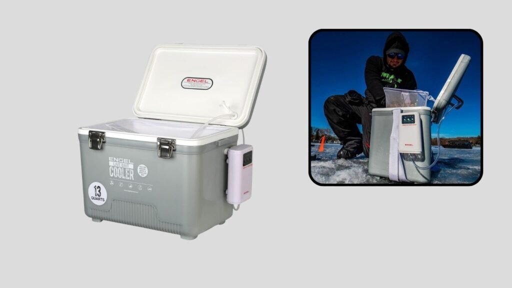 ENGEL 13-Quart Live Bait Cooler with Rechargeable Aerator