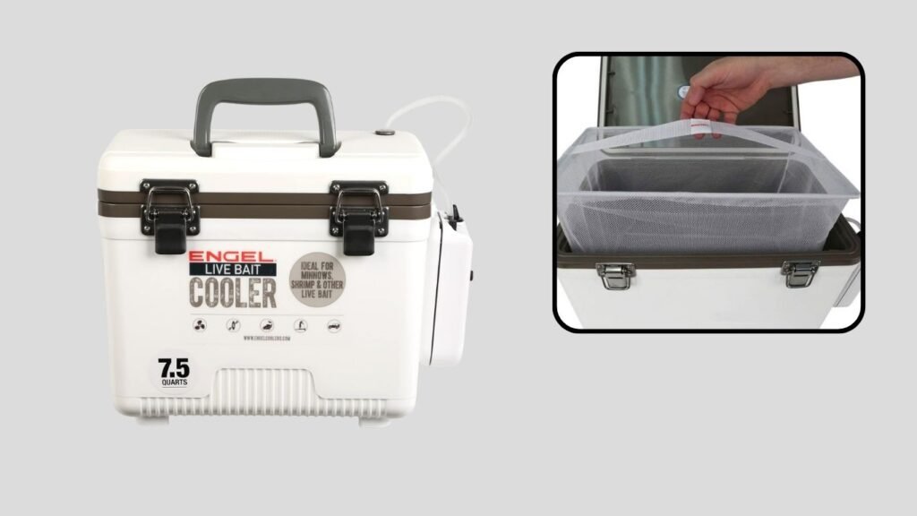 ENGEL 7.5-Quart Live Bait Cooler with 2-Speed Aerator