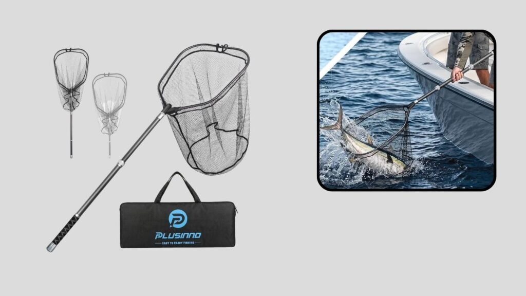 PLUSINNO Foldable Telescoping Fishing Landing Net