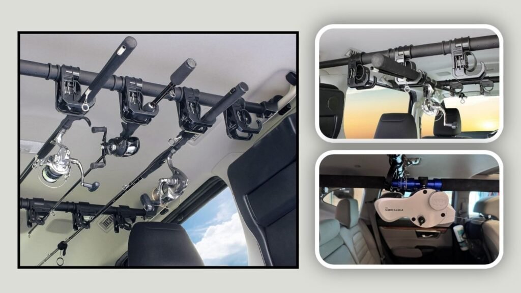  LITTLEMOLE Adjustable Car Fishing Rod Holder – Best for Interior Roof Storage